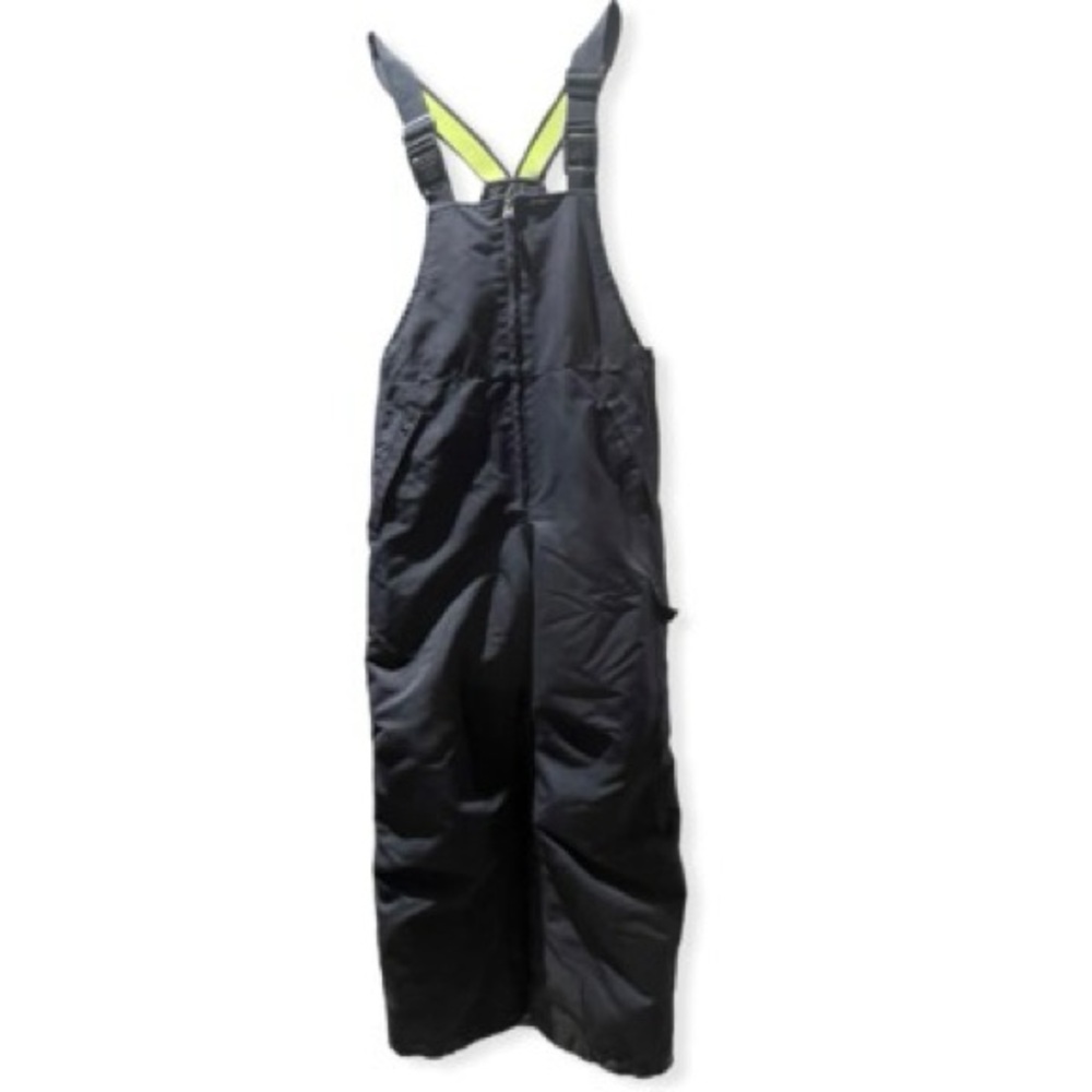 Magellan Outdoors Black Snow Bib Overalls YouthXS FishGear Leg Zipper Insulated